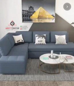 desain sofa ruang tamu minimalis model L