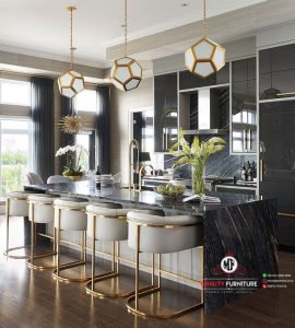 kitchen set dan minibar minimalis modern top marmer