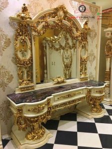 meja rias luxury ukiran jepara model terbaru